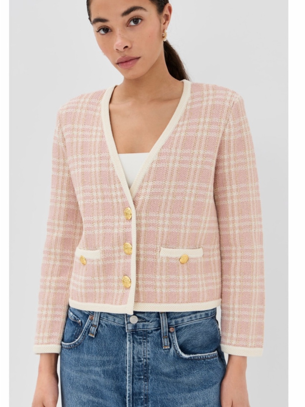 Veronica Beard Claudine Knit Jacket L